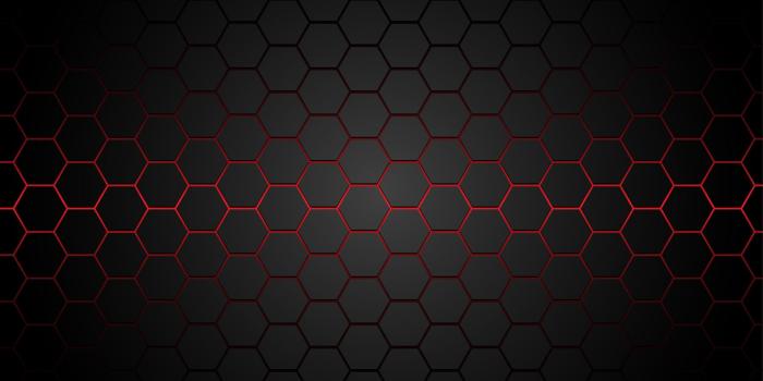 1920x1200 Red glowing hexagons - Photo Wallpaper