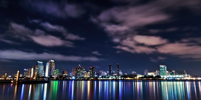 3840x2160 San Diego Wallpaper 4K, Cityscape, Night, Reflections, #6107