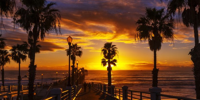 1920x1440 Sunset At The Oceanside Pier In The North County Of San Diego California  Desktop Hd Wallpaper For Mobile Phones Tablet And Pc 3840x2400 :  Wallpapers13.com