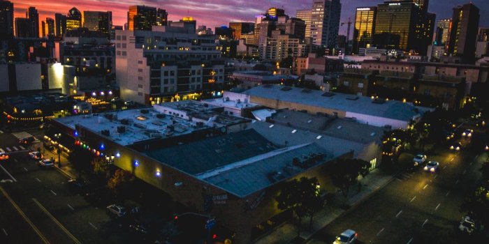 1125x2436 San Diego sunset through a fisheye lens iPhone Wallpapers Free Download