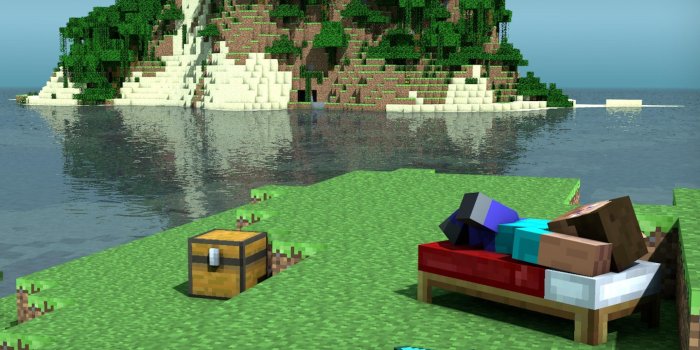 3200x2400 island minecraft 4K wallpaper download