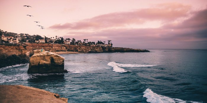 2560x1600 The perfect sunset at Sunset Cliffs, San Diego, United States - Beach  Wallpapers