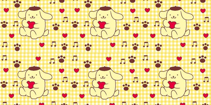1920x1103 Download Pompompurin With Red Hearts Wallpaper | Wallpapers.com