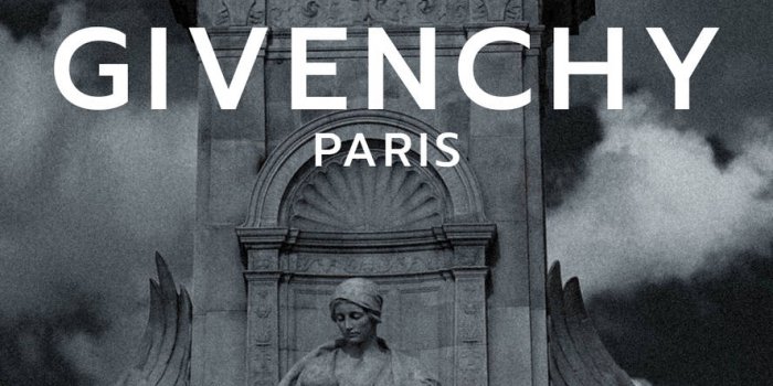 887x1920 Download Givenchy Paris With Statue Wallpaper | Wallpapers.com