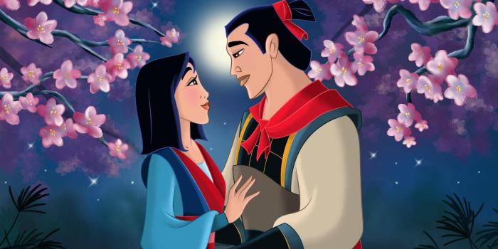 1920x1080 Download Li Shang and Mulan in a Heartfelt Embrace Wallpaper | Wallpapers .com