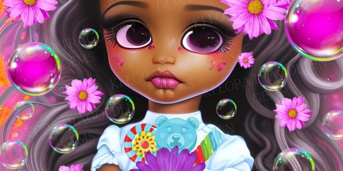 1080x1080 Cute Black Girl Black Girl PNG Black Girl With Bubbles - Etsy