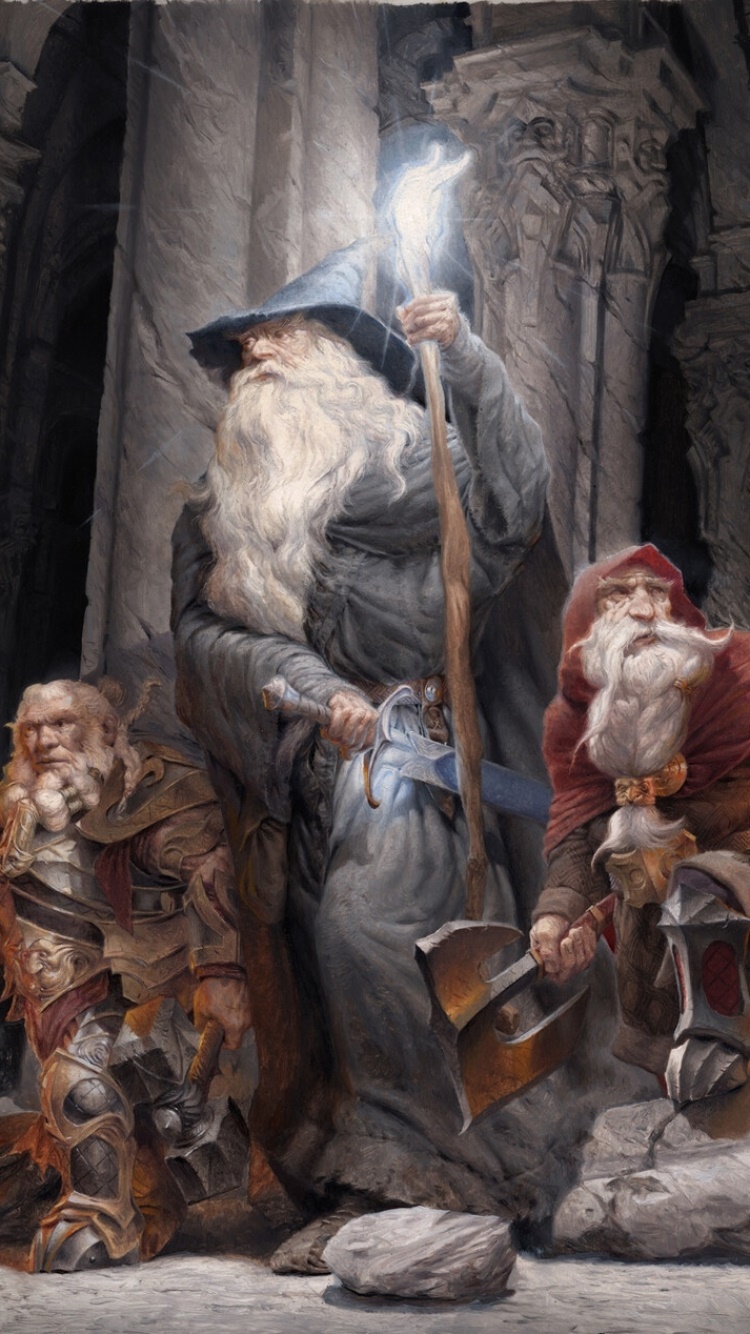 750x1334 Wallpaper ID: 430497 / Fantasy Lord of the Rings Phone Wallpaper, Warrior,  Wizard, Staff, Gandalf, Dwarf, 750x1334 free download