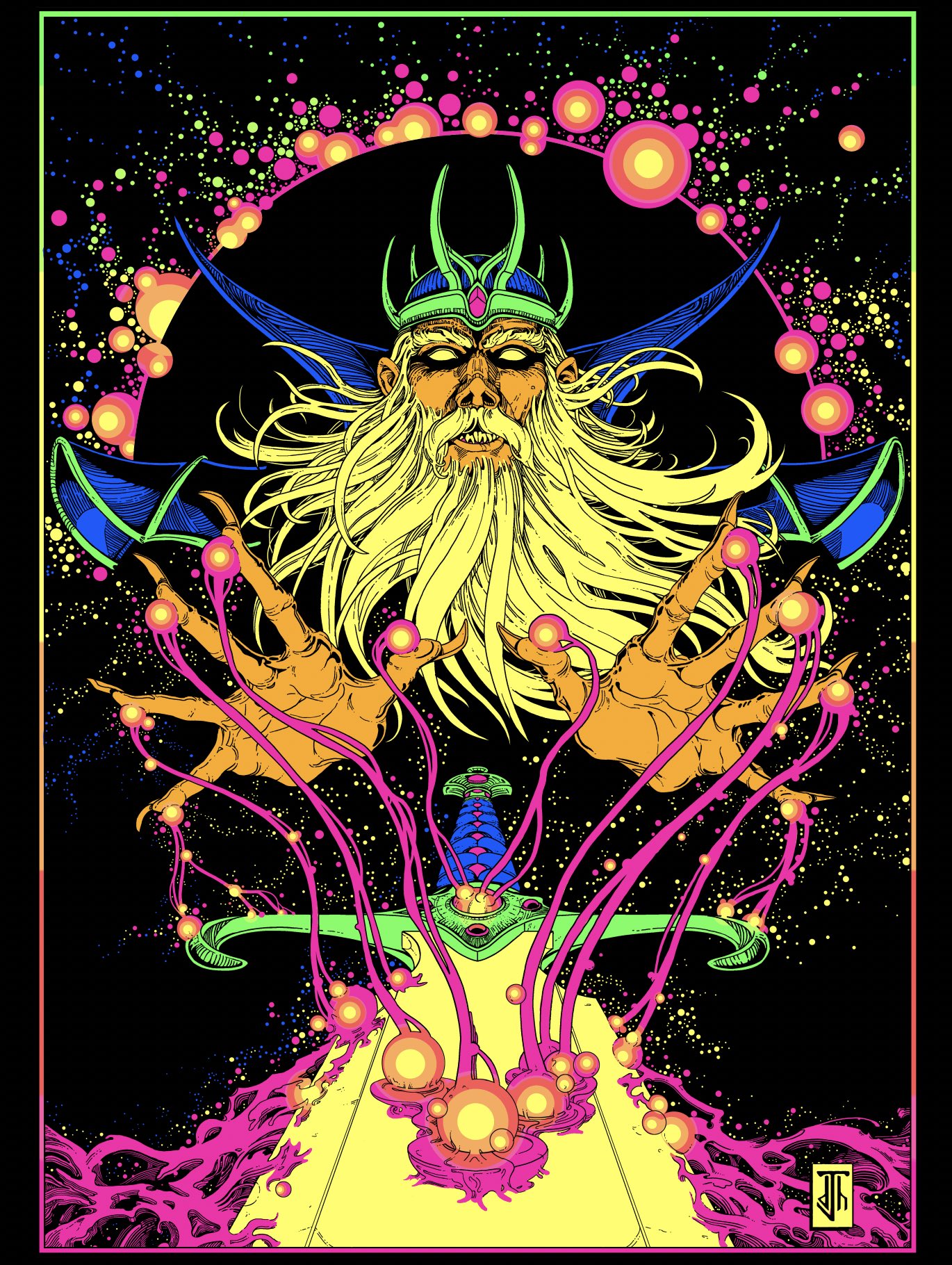 1370x1820 wizard, fantasy art, sword, black light, Old School Essentials | 1370x1820  Wallpaper - wallhaven.cc