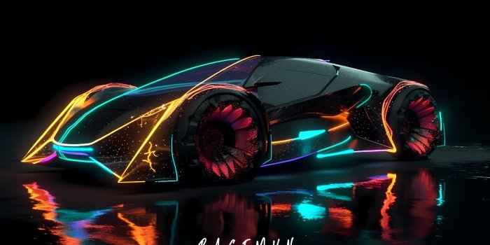 1280x720 ArtStation - Neon Futuristic Car 1 - 10 | Wallpaper Background