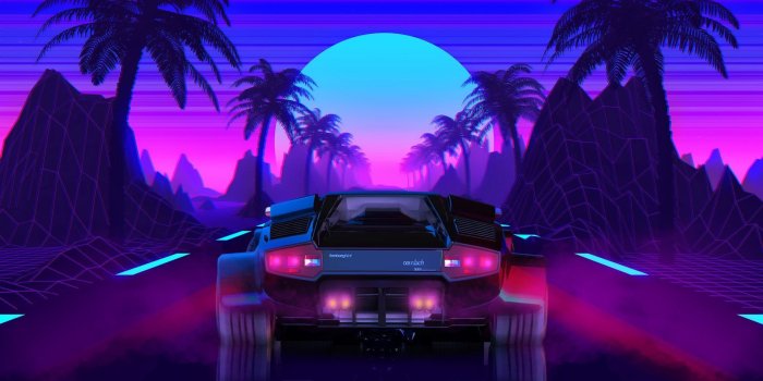 1920x1080 Retro Neon Car Wallpapers
