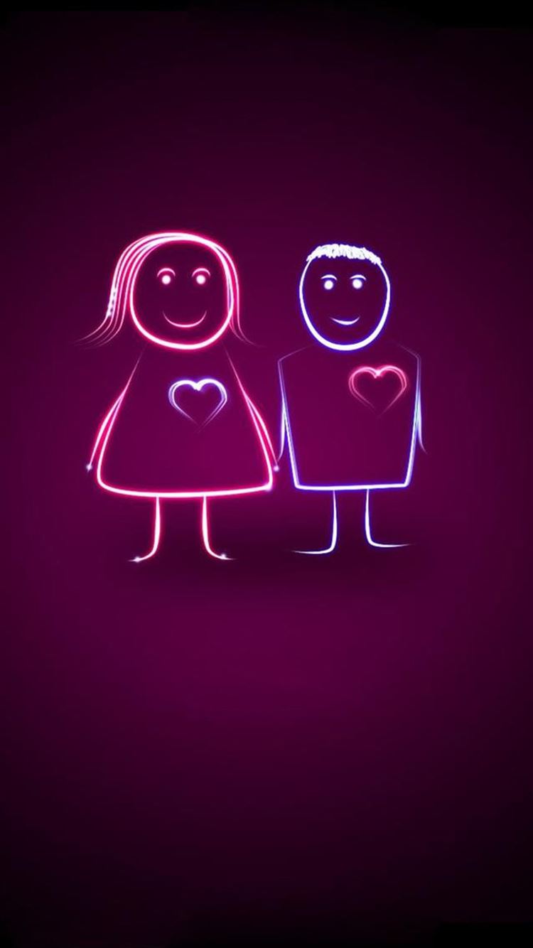 750x1334 Heartbeat Lover Couple iPhone 8 Wallpapers Free Download