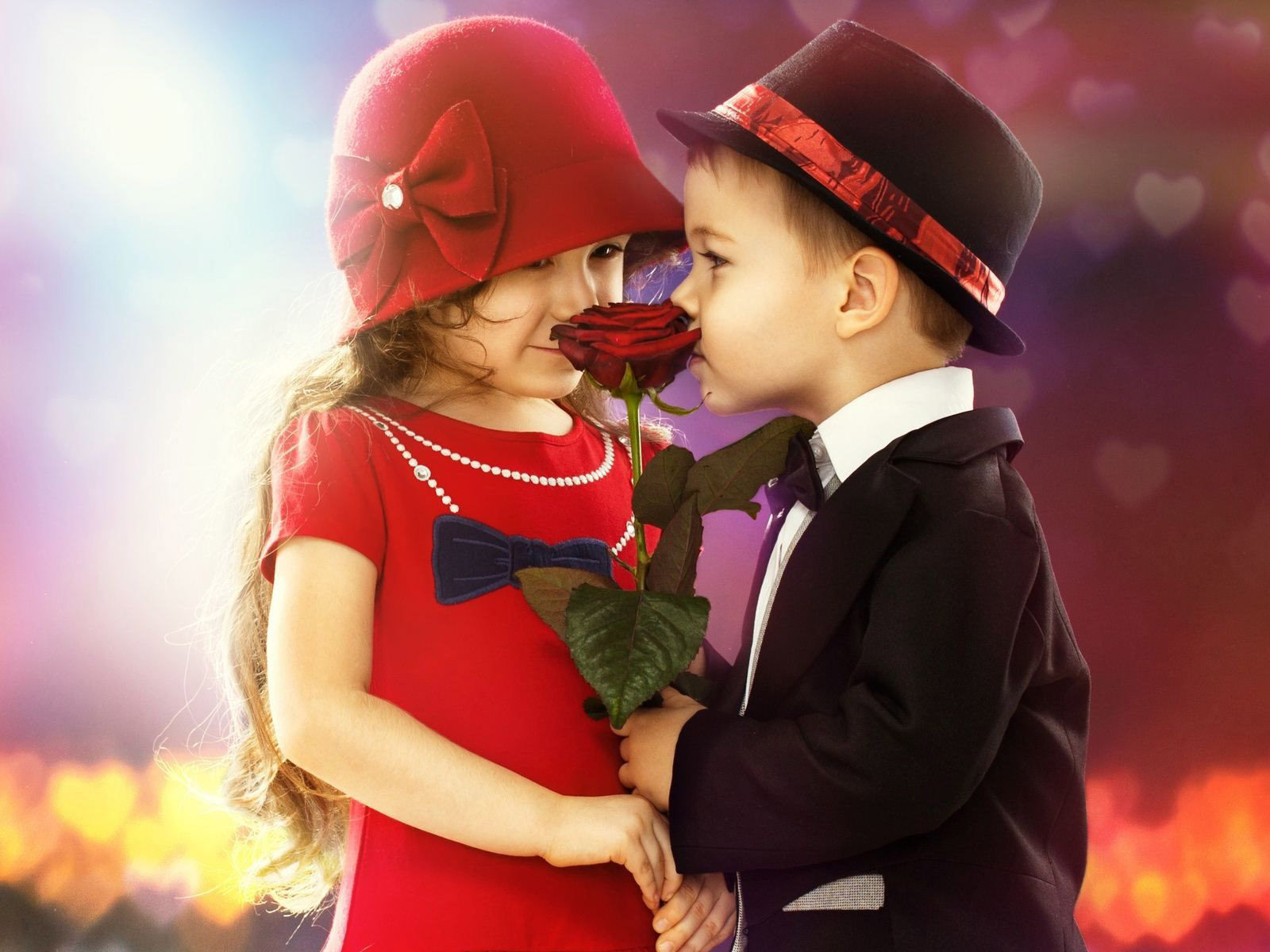 1600x1200 Valentines Day cute baby pic boy and girl love wallpapers Hd :  Wallpapers13.com