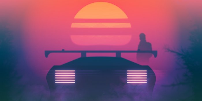 1920x1080 Wallpaper ID: 134957 / neon, car, vehicle, artwork, synthwave, Retrowave,  Synth free download