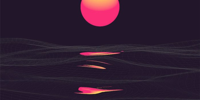 2048x2048 retrowave sunrise reflection clear sky 4k iPad Pro Wallpapers Free Download