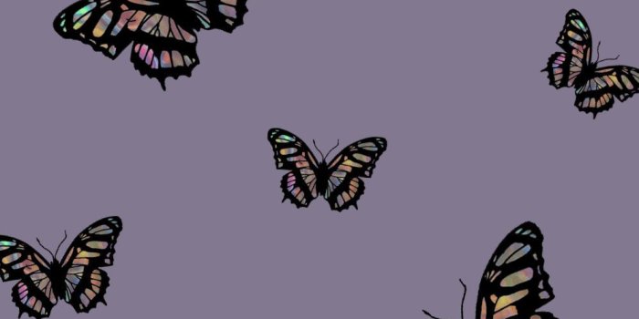 998x1775 Aesthetic Purple Butterfly Wallpapers