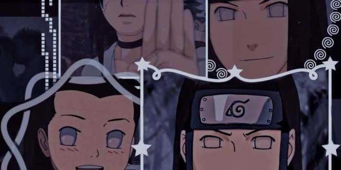 1151x1889 Download Neji Hyuga Collage Phone Wallpaper | Wallpapers.com