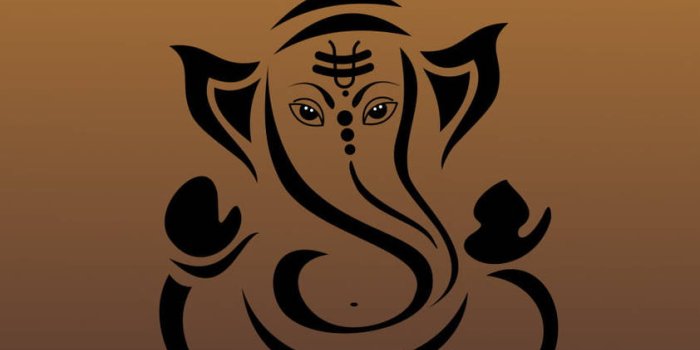 842x1920 Download Ganesh Yellow Black Ombre IPhone Wallpaper | Wallpapers.com
