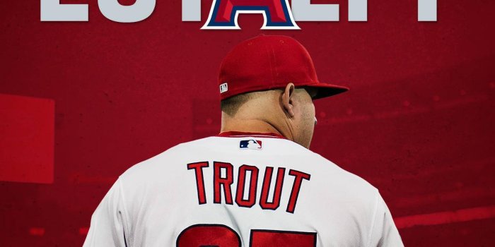 1200x1200 Download Los Angeles Angels Mike Trout Loyalty Wallpaper | Wallpapers.com