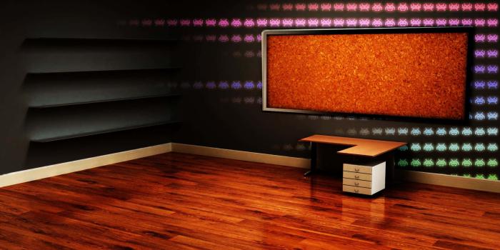 1920x1200 Download Spacious Gaming Office with Elegant Minimalistic Interior Wallpaper  | Wallpapers.com