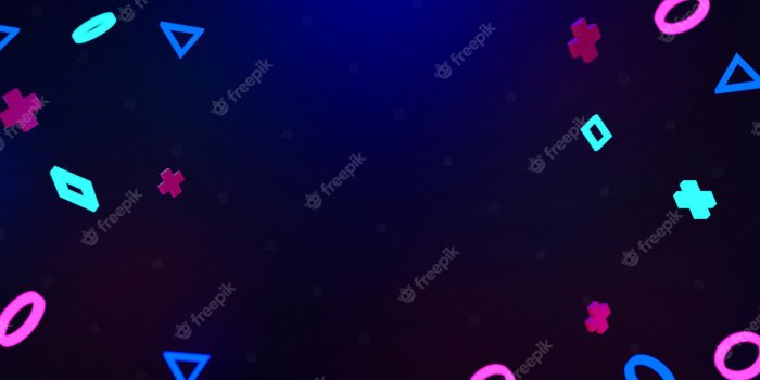 2000x982 Premium Photo | Gaming geometry button icon floating on background 3d  illustration rendering abstract of wallpaper for gamer