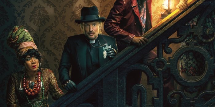 1170x2532 Haunted Mansion Wallpaper 4K, Danny DeVito, Owen Wilson, #10968