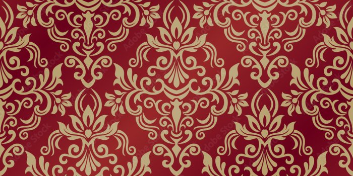 1000x1000 Vector seamless border in Victorian style. Seamless oriental pattern.  Damask wallpaper Stock Vector | Adobe Stock