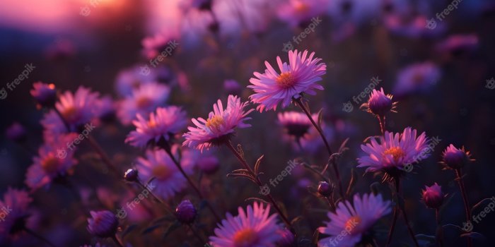 2000x1333 Premium Photo | Purple flowers in the sunset wallpapers