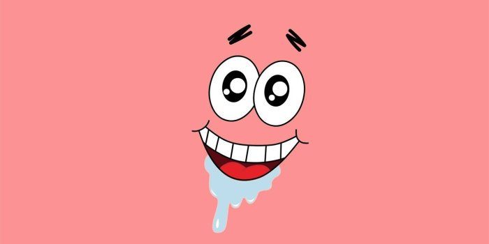 1366x768 Download Patrick's Face Cute Laptop Wallpaper | Wallpapers.com