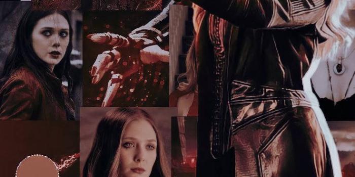 736x1308 Download Wanda Maximoff Collage With Palette Wallpaper | Wallpapers.com
