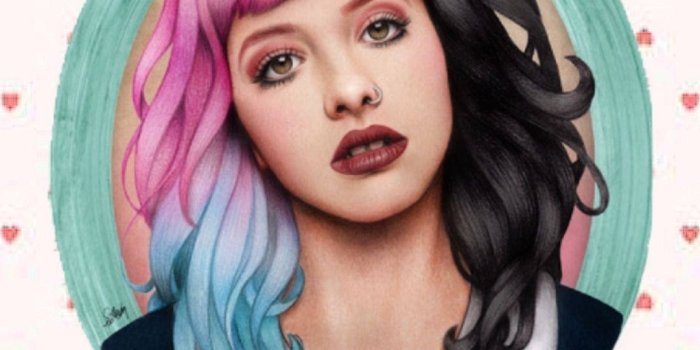 1080x1920 Download Melanie Martinez Pink Hearts Art Wallpaper | Wallpapers.com
