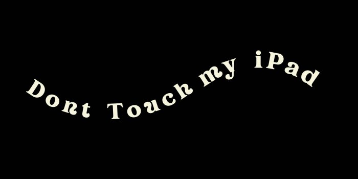 1920x1080 Download Don't Touch My iPad Written In Wave Pattern Wallpaper | Wallpapers .com