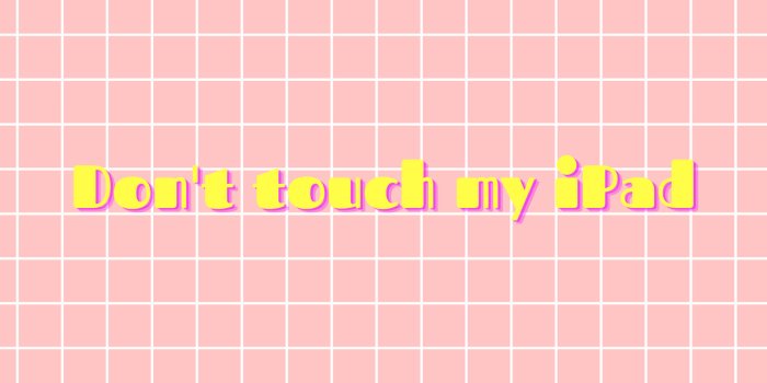 1920x1080 Download Don't Touch My iPad On Pink Grids Wallpaper | Wallpapers.com
