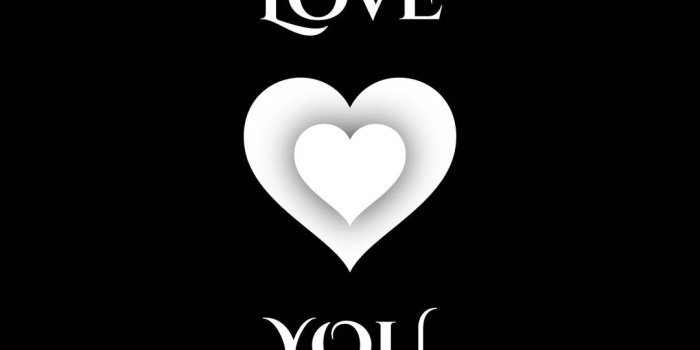 1080x1920 Download Black And White Heart Love You Wallpaper | Wallpapers.com