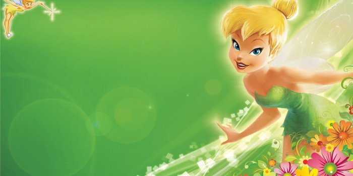 1920x1200 Tinkerbell Green Hd Wallpapers With Flower Decoration For Mobile Phones  Tablet And Pc 1920x1200 : Wallpapers13.com