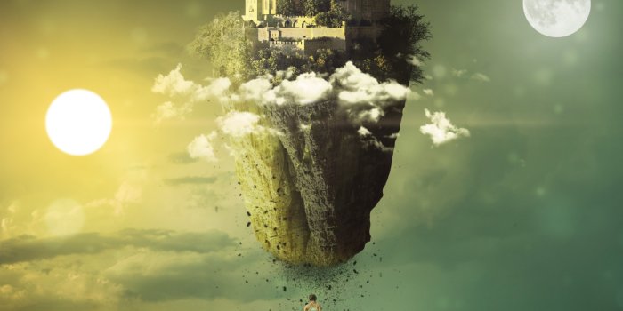 2048x2048 Sun Wallpaper 4K, Moon, Girl, Clouds, Mystic, #2357