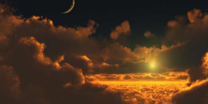 2560x1600 Sun and moon MacBook Air Wallpaper Download | AllMacWallpaper