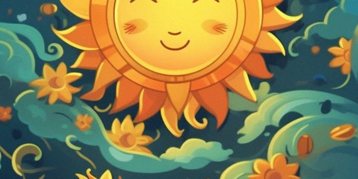 1183x2560 Funny Sun & Clouds Pattern Wallpapers - Cool Sun Wallpapers 4k