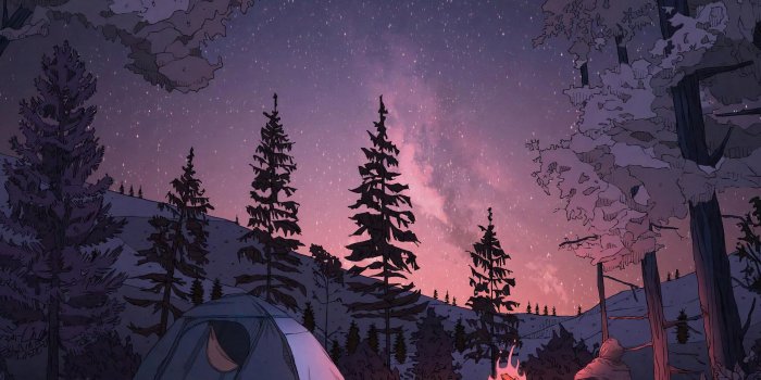 2560x2048 Camping alone 4K wallpaper download