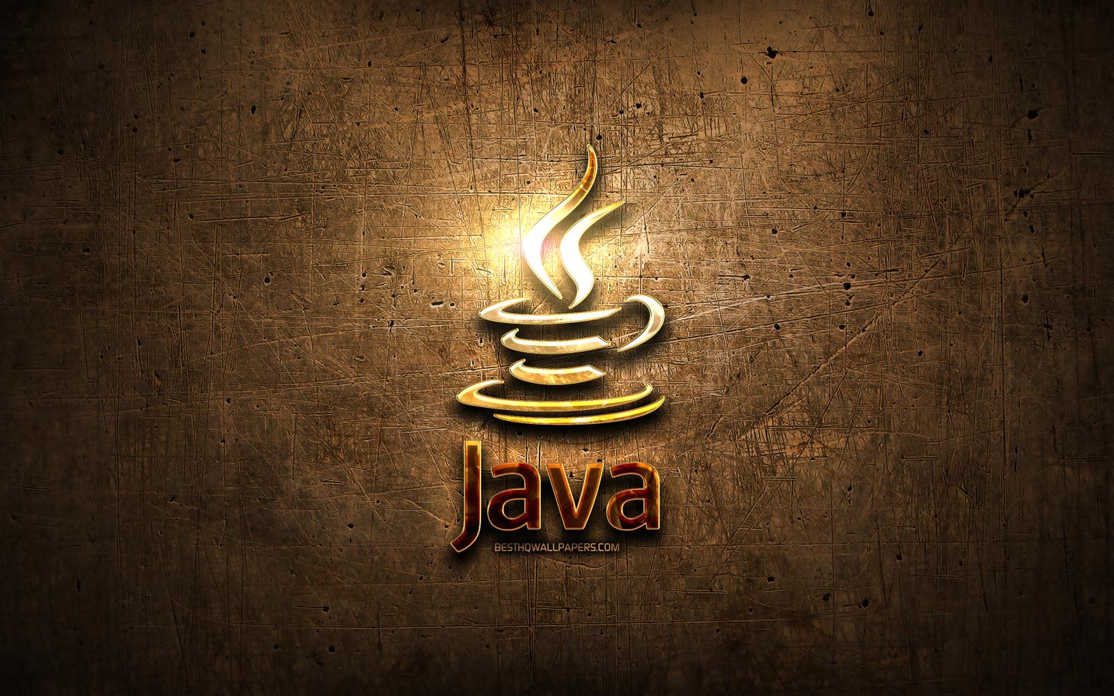 2880x1800 Download wallpapers Java golden logo, programming language, brown metal  background, creative, Java logo, programming language signs, Java for  desktop with resolution 2880x1800. High Quality HD pictures wallpapers