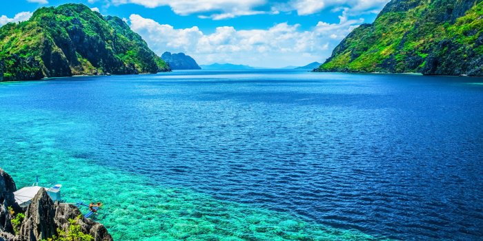 1920x1200 Palawan Philippines A Scenic View Of The Sea And Mountain Islands Hd  Wallpapers High Quality 2560x1600 : Wallpapers13.com