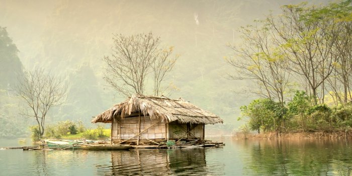 1242x2208 Scenery Wallpaper 4K, Body of Water, Hut, Summer, Lake, #11059