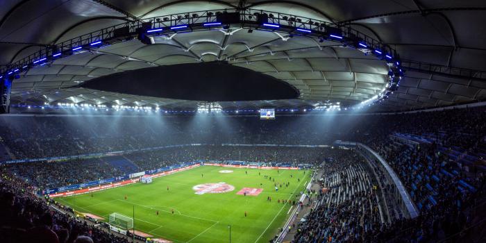 3840x2177 Wallpaper ID: 228687 / night view of crowded volksparkstadion soccer stadium  before the match at night, well lit soccer stadium 4k wallpaper free  download