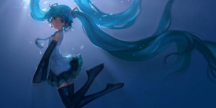 1920x1291 Wallpaper Woman in Black Suit and Blue Hair Anime Character, Background -  Download Free Image