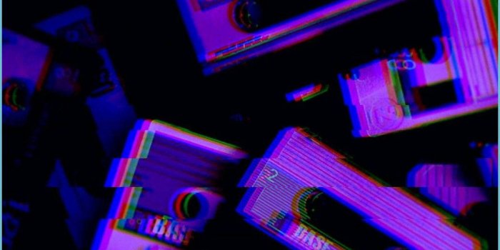 1047x1862 Download Neon Purple Tapes Alt Aesthetic Wallpaper | Wallpapers.com