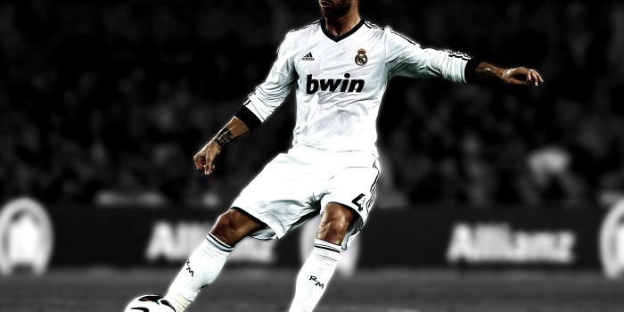 4961x3508 Real Madrid Sergio Ramos dribbling Desktop wallpapers 1920x1080