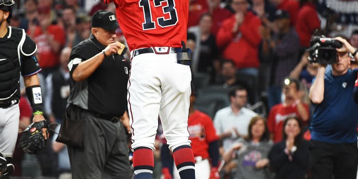 1400x1400 VIDEO: Ronald Acuña Jr. homers seconds after “sophomore slump” graphic -  Fish Stripes