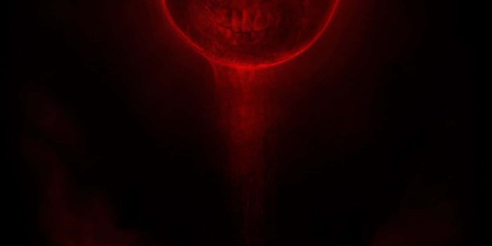 1554x1920 Download Neon Red Blood Moon Phone Wallpaper | Wallpapers.com