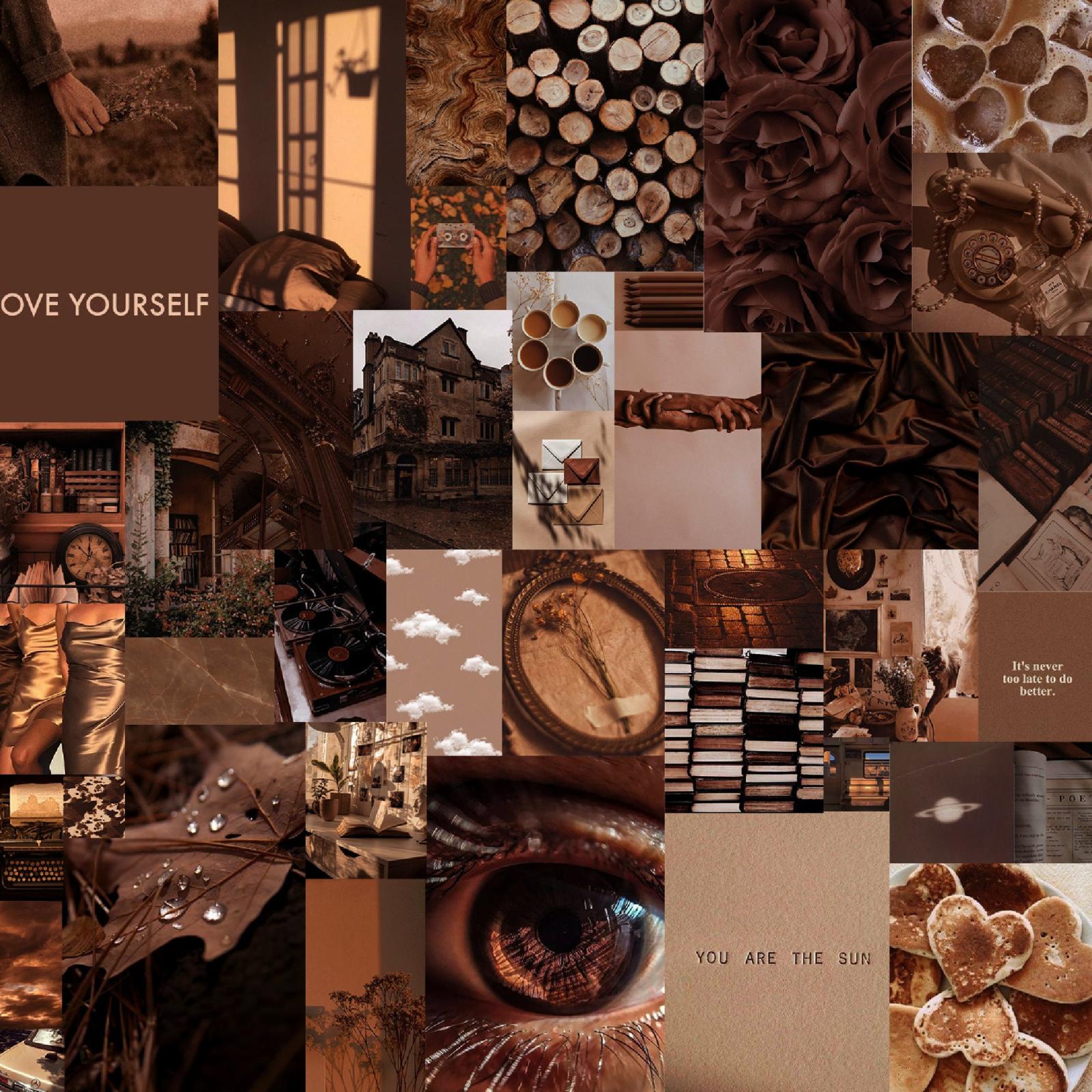 2001x2001 00073 Brown Aesthetic Collage Tablet Wallpaper Aesthetic - Etsy