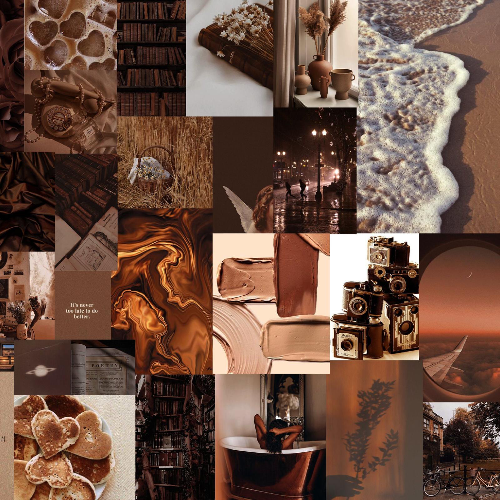 2001x2001 00073 Brown Aesthetic Collage Tablet Wallpaper Aesthetic - Etsy