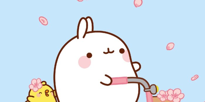 1200x2134 Molang Spring Wallpapers: Discover The Cherry Blossom Wallpaper of Molang